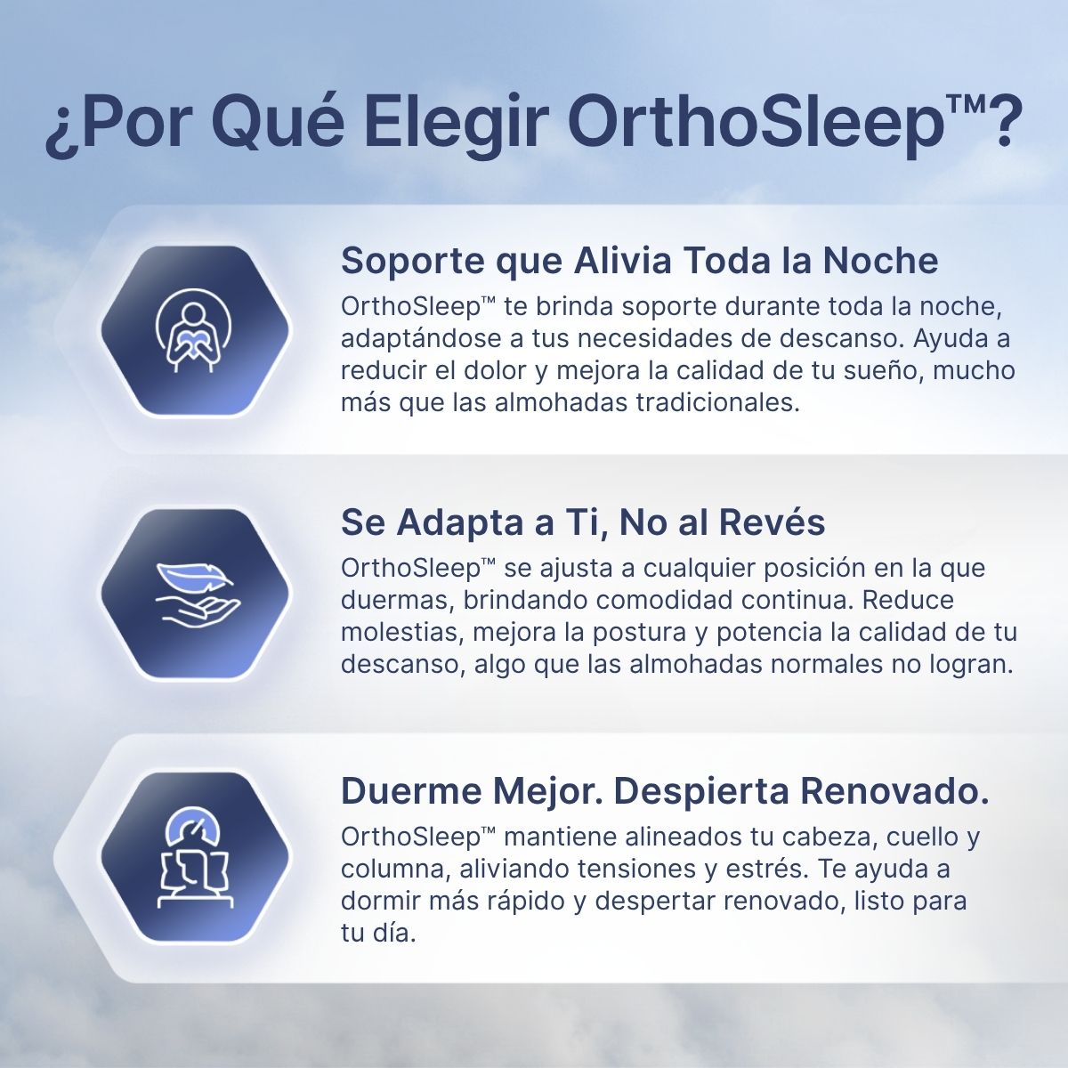 OrthoSleep™ – Almohada Cervical